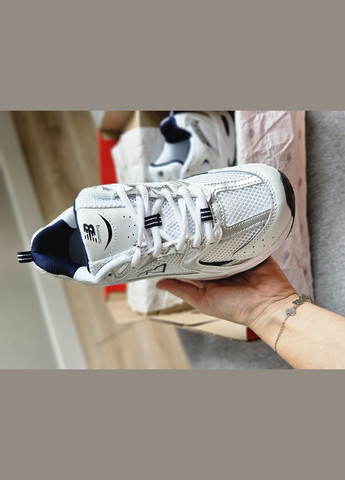 Кроссовки женские и мужские New Balance 530 white silver \ Нью Беланс 530 белые серебряные No Brand белые демисезоны (302241510)