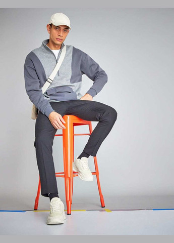 Сірий світшот фліс,сірий-темно-сірий, Kiabi (284669085)