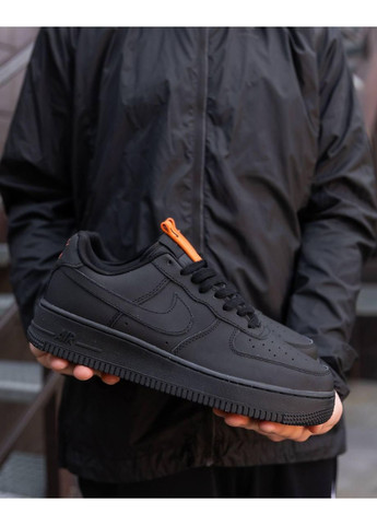 КРОССОВКИ ЖЕНСКИЕ NIKE AIR FORCE 1 07 LOW TOTAL BLACK НАЙК АИР ФОРС 1 ПРЕМИУМ No Brand чёрные демисезоны (369391618)