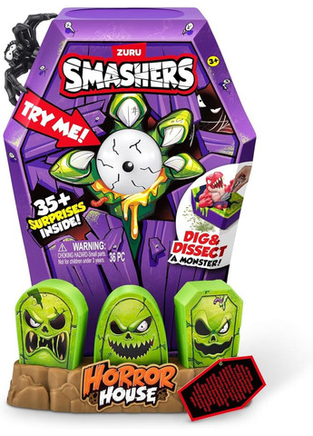 Игровой набор Большой Дом Ужасов Дино Зомби Рекс Smashers Mega Horror House (Black) by Zuru (338426021)