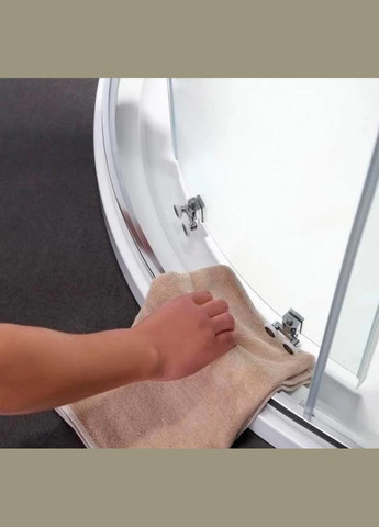 Душова кабіна A-511 80x80x190 см, двері розсувні, скло шиншила Dusel (328596693)