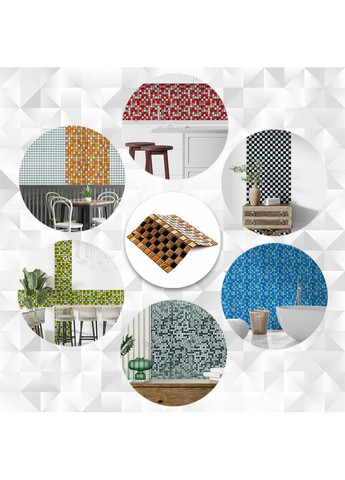 Мозаика из декоративного стекла 298х298х4,5мм Оранж SW-00002360 Sticker Wall (353967870)