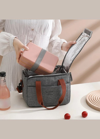 Термосумка, сумка холодильник для еды с собой Home 5.4 л, Серая More (299715965)