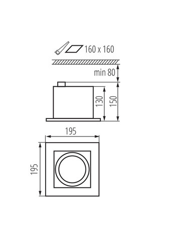 Точечный светильник 32931 Mateo ES DLP150-W Kanlux (305755205)