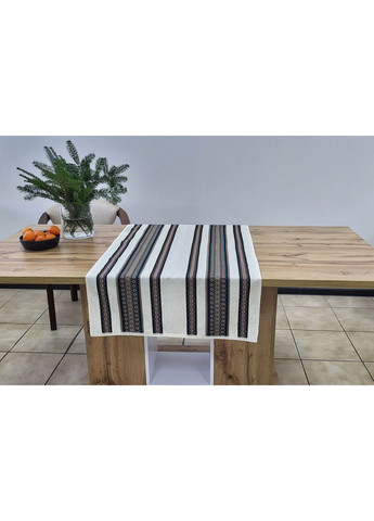 Тканая льняная скатерть-ранер с кружевом "Морозная освежная" 650*1450 No Brand (369160868)