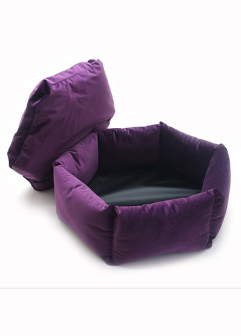 Лежак для маленьких собак и кошек шестиугольный Тедди фиолетовый №2 54х16 см Zoo-hunt (280851545)