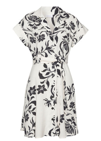 Білий повсякденний сукня Lascana з квітковим принтом