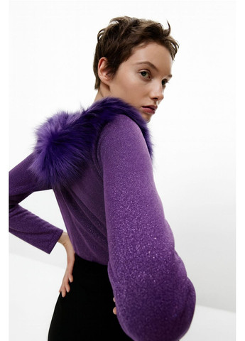 Фиолетовая блуза в блестяшки Uterque