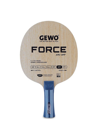 Ракетка для настільного тенісу Force ARC OFF, Inventus XT Pro 52.5 + 50.0, FL (1163700001) GEWO (346533881)