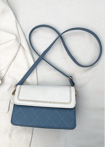 Женская сумка 6037 кросс-боди бело голубая No Brand (303323058)