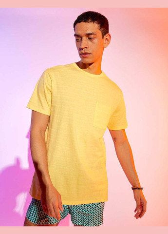 Желтая футболка basic,желтый, Kiabi