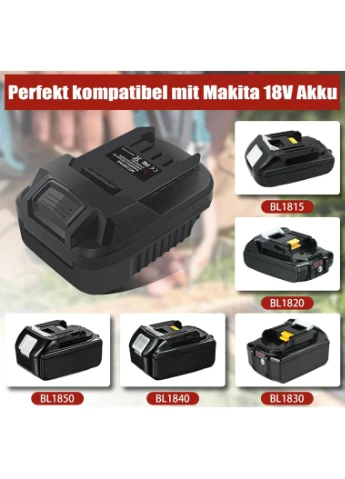 Адаптер TPDL MT20PAR для акумулятора Makita 18V до інструментів Parkside 20V, перехідник батареї Makita BL1860 BL1850 → OEM (383526872)