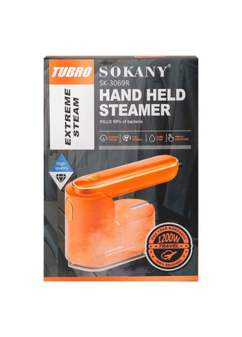 Дорожня праска SK-3069W з функцією відпарювання для сухого та вологого прасування Помаранчевий Sokany (360456973)