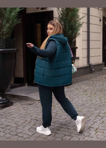 Женский костюм с жилеткой цвет малина New Trend (304645876)