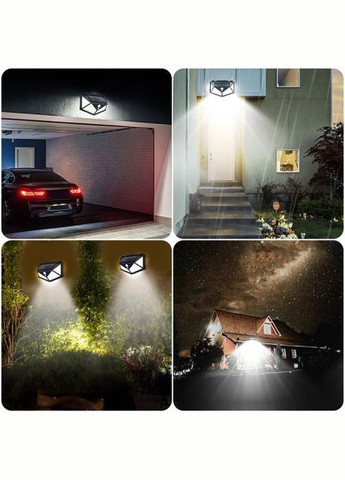 Вуличний ліхтар світильник на сонячній батареї світлодіодний навісний з датчиком руху 100 LED Black UKC (313109974)