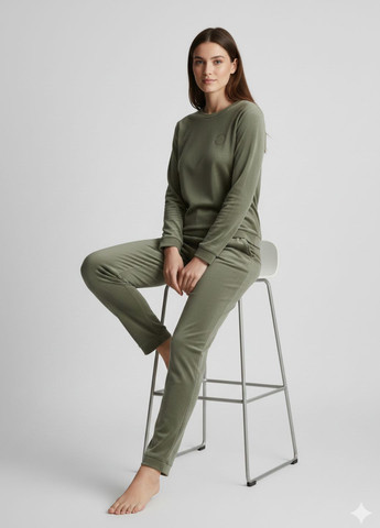 Оливкова зимня низ піжами жіночий microfleece pyjama піжамні штани (8394) Primark