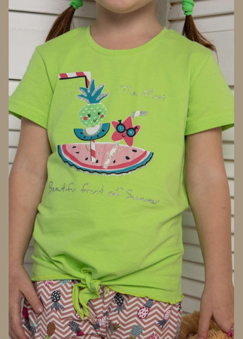 Салатовая комплект на девочку с шортиками Nicoletta