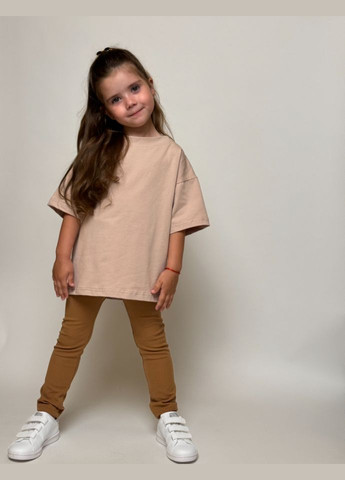 Бежева футболка оверсайз No Brand