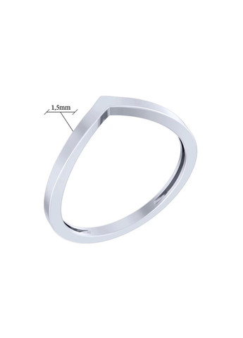 Серебряное кольцо на среднюю фалангу Удача 14,5р UMAX (291883793)
