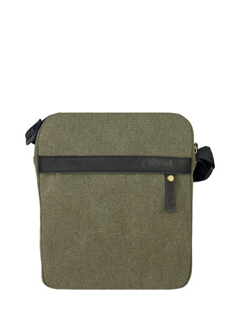 Сумка через плечо Мужская Leather Canvas Хаки P2801EX061 Exodus Через плече (317169185)