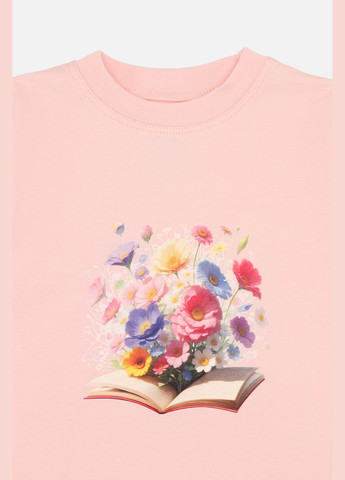 Светло-розовая летняя футболка с коротким рукавом для девочки цвет светло-розовый cb-00273355 Yuki