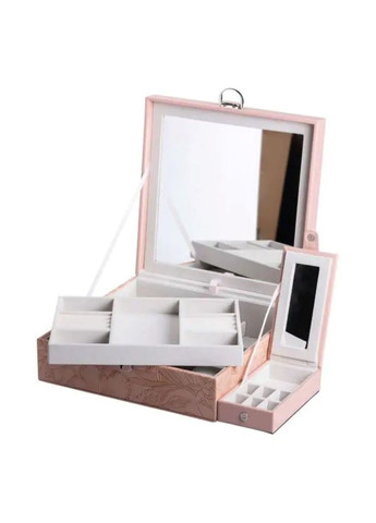 Шкатулка для украшений из эко кожи 2 яруса с замком органайзер для ювелирных изделий HP-5-22P (A-033864) Yiwu (356729123)