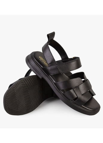 Черные босоножки женские бренда 8301720_(1) ModaMilano на липучке