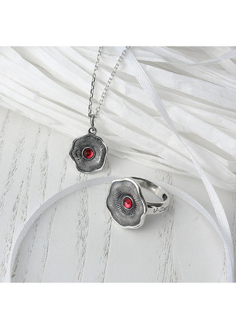 Кулон цветок серебряный Мальва Rose 925 Флора Skifska Etnika (364203062)