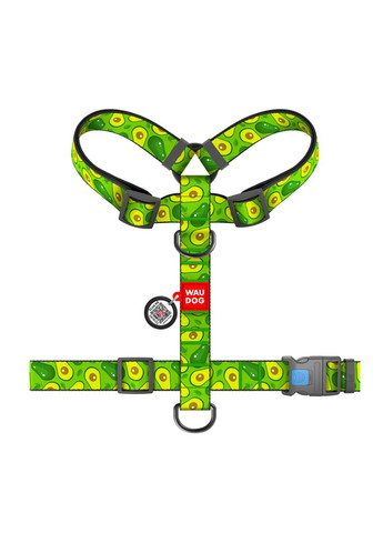 Шлея для собак анатомічна H-подібна Nylon з QR-паспортом, XL, Ш 35 мм, А 55-95 см, В 70-110 см WAUDOG (322642701)