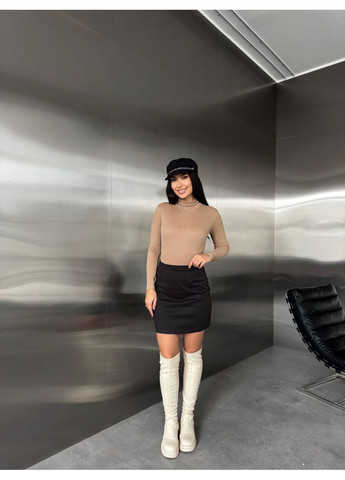 Базова тепла спідниця мiнi чорного кольору 35945 Fashion (368999719)