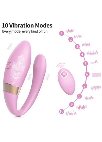 Вибратор прищепка женская с пультом управления для вагинальной и литоральной стимуляции розовый No Brand (339092293)