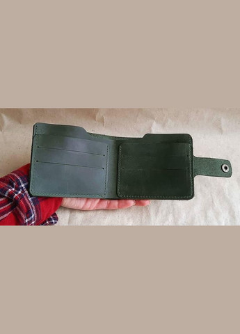 Кожаный кошелек с гравировкой Best унисекс кошелек с нанесением, зеленый, 11*9 см No Brand (334702034)