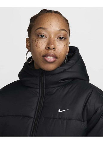Чорна демісезонна жіноча куртка w nsw tf snfl nk clsc prka чорний Nike