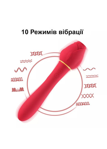 Вибратор "Роза" с вакуумным клиторальным стимулятором We Love (284278469)