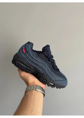 Синій кросівки чоловічі і жіночі nike air max 95 x levi’s blue | найк аір макс 95 левіс сині демісезон No Brand