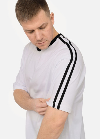 Белая футболка с коротким рукавом мужская цвет белый цб-00271699 Yuki