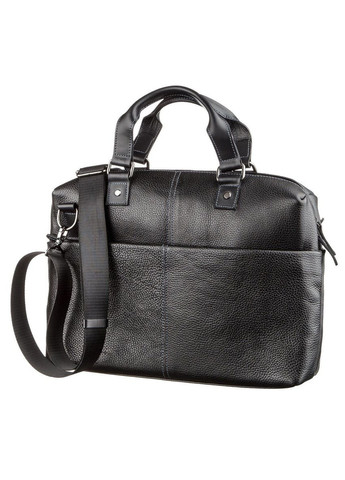 Сумка для ноутбука зі шкіри флотар 11243 Чорна Shvigel (331906346)