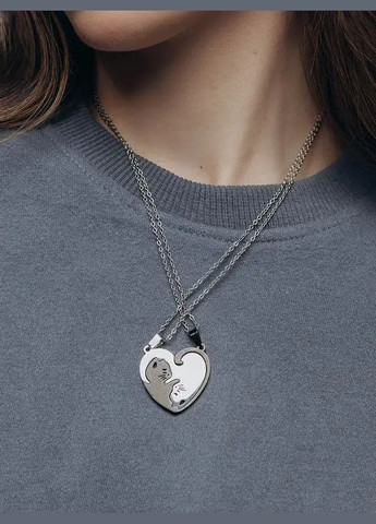 Подвеска на шею best friend парная кулон медальон с котиками Парные подвески для влюбленных No Brand (316462614)