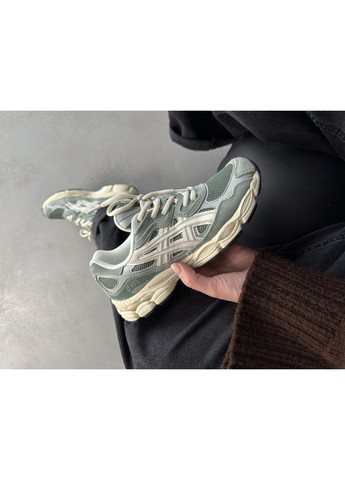 Серые демисезонные кроссовки мужские asics gel-nyc green асикс гель нюк No Brand