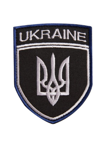 Шеврон нашивка на липучці Тризуб України UKRAINE, вишитий патч 7х9 см IDEIA (275871038)