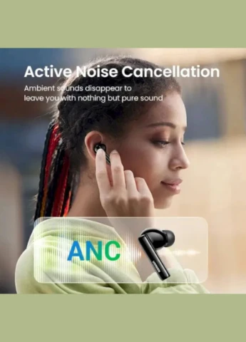 Бездротові навушники WS106 HiTune T3 Active Noise-Cancelling Wireless Earbuds (Black)(UGR-90401) (UGR-90401) Ugreen (300678598)