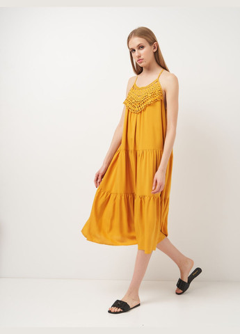 Горчичное повседневный платье CUPSHE однотонное