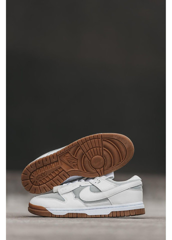 Білі Осінні кросівки чоловічі nike air dunk remastered white gum найк аір форс 1 преміум No Brand