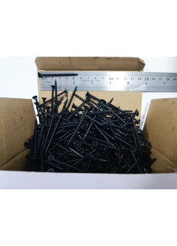 Саморіз по дереву 3,5×55 мм шуруп високоміцний з потайною головкою PH2 чорний фосфат (25 шт) Shenzhen (369717873)