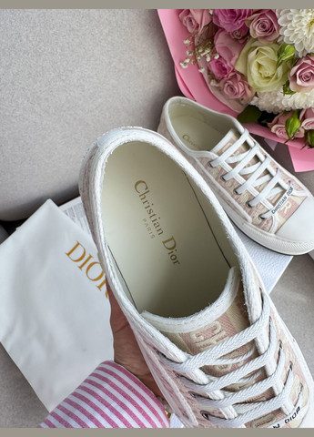 Кросівки жіночі Christian Dior Walk'n'Dior white beige | Діор білі бежеві No Brand білі демісезони (347223375)
