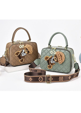 Модна дитяча сумочка на плече з ведмедиком для дівчинки кавового кольору No Brand (351537028)