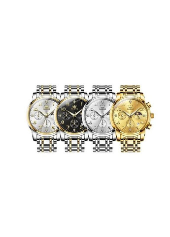 Стильные мужские часы 3628 White Natural классика Olevs (354820467)