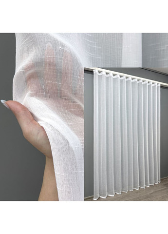 Тюль 115т Льон однотонний Білий 250х250 см (43-150) VR-Textil (298123085)