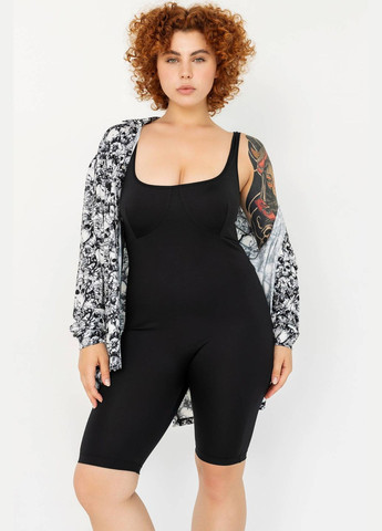 Комбінезон TOTALFIT комбінезон-шорти однотонний чорний спортивний поліестер