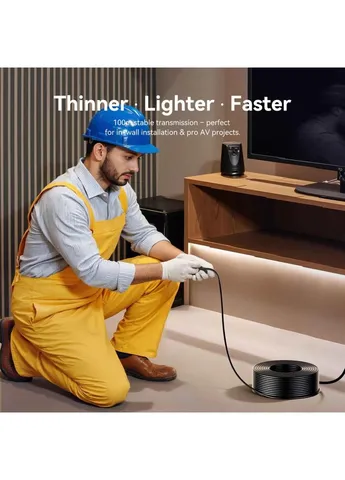 Кабель мультимедийный HDMI M to HDMI M 45.0m 4K fiber optic black (ALSBW) Vention (382899223)